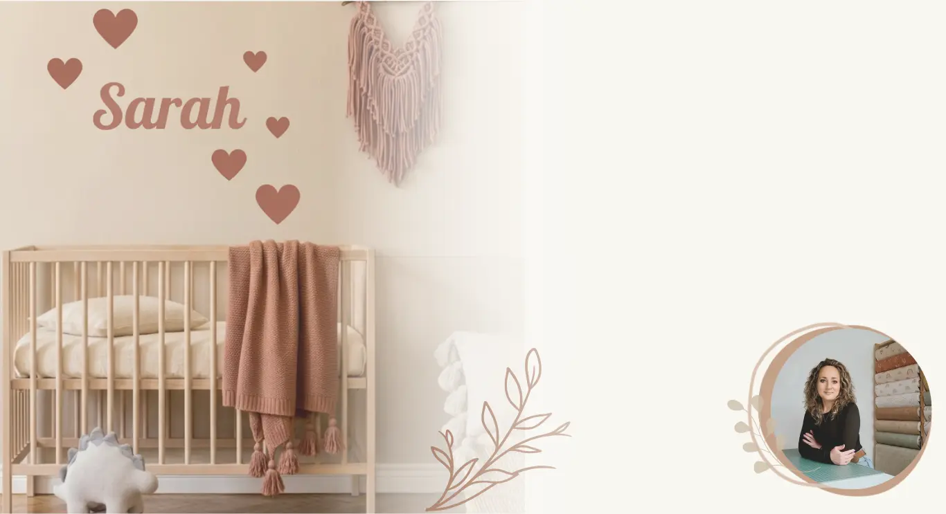 Handgemaakte muurdecoratie babykamer